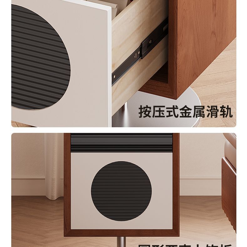 复古实木拉姆边柜客厅沙发中古储物收纳斗柜家用包豪斯储物落地柜|undefined