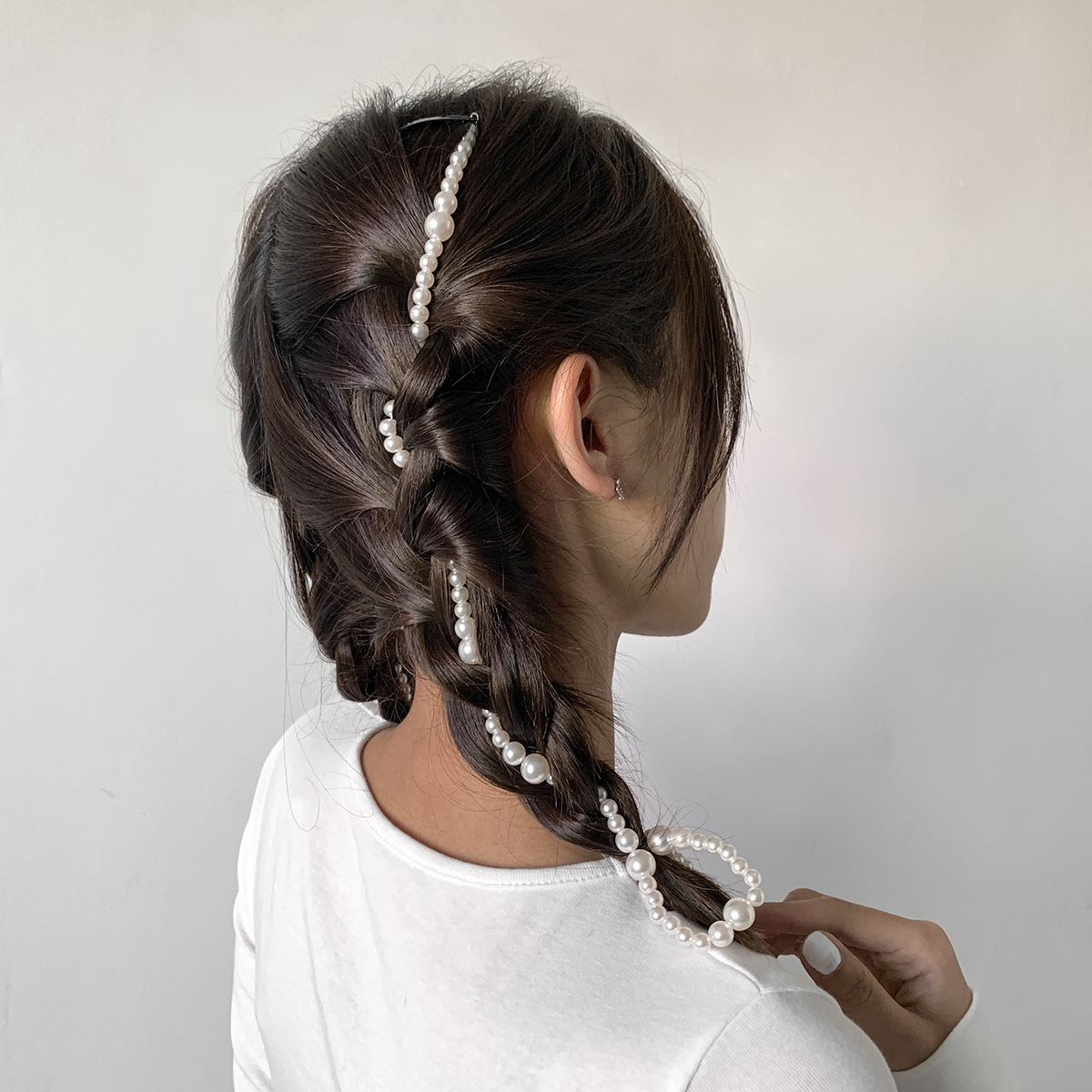 Fashion Geometric Imitation Pearl Braided Hair Accessories Wholesale Nihaojewelry display picture 21