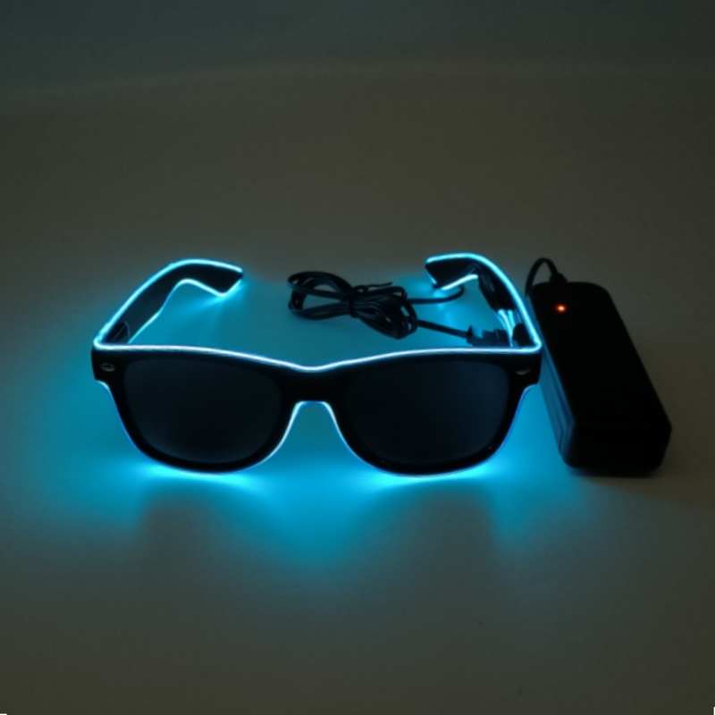 Fábrica directa fiesta gafas luminosas bar espectáculo gafas luminosas props cool led rescate fluorescente