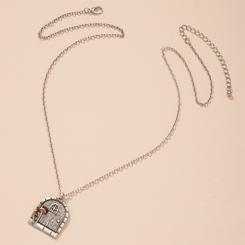 punk style key necklace design sense mushroom clavicle chain wholesale