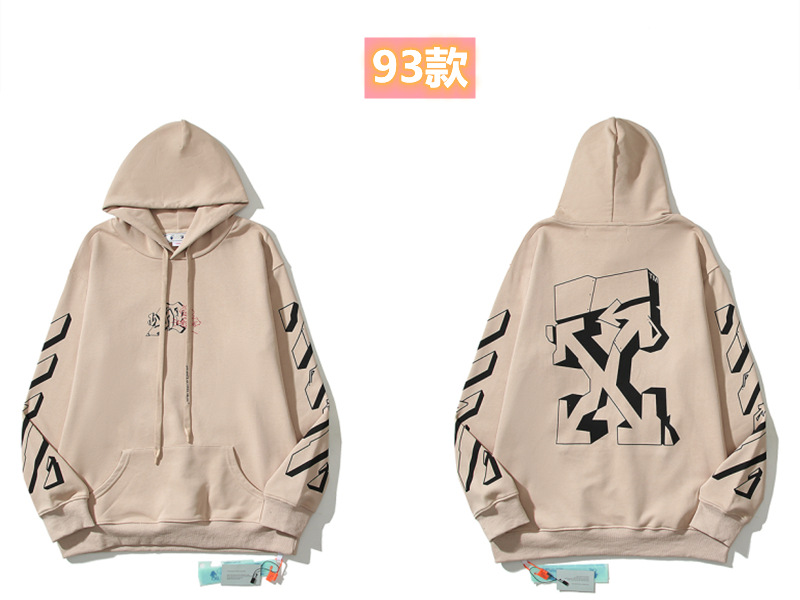Marca de moda offwhite graffiti religioso pintura al óleo impresión de flecha hombre y mujer suelta OW pareja alta calle hoodie abrigo
