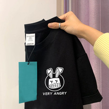 短袖t恤女夏装2026新款纯棉高级感宽松百搭复古潮牌白色上衣服ins