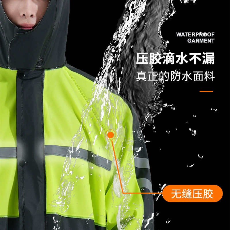  knitted retroreflective electric car for cycling, explosion-proof split raincoat for adults, increased thickness, wholesale
