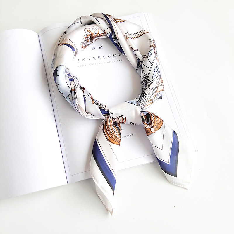 Versión coreana de todo fósforo primavera 2025 nueva moda 70 bufanda pequeña bufanda cuadrada mujer a juego camisa pequeña bufanda bufanda al por mayor