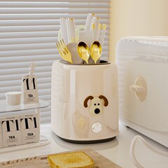 Self-designed cream style multifunctional chopstick cage storage box rack retro kitchen tableware drain storage tube