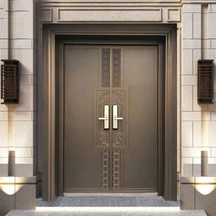 Cast Aluminum Door Rural Villa Door Anti-Theft Door Home Entrance Door Double-Open Security Door Pair Door