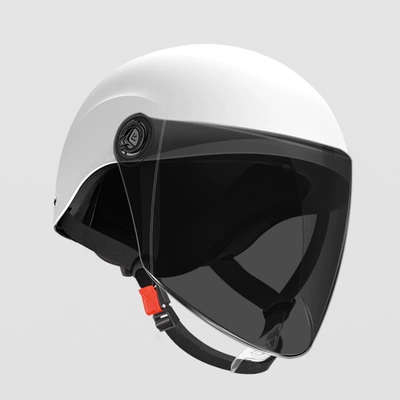 certification electric car helmet unisex Motosiklet kaskı (dəbilqə) - autumn-helmet-frosted-white-long-mirror-sun-protection-mirror-one-size-fits-all