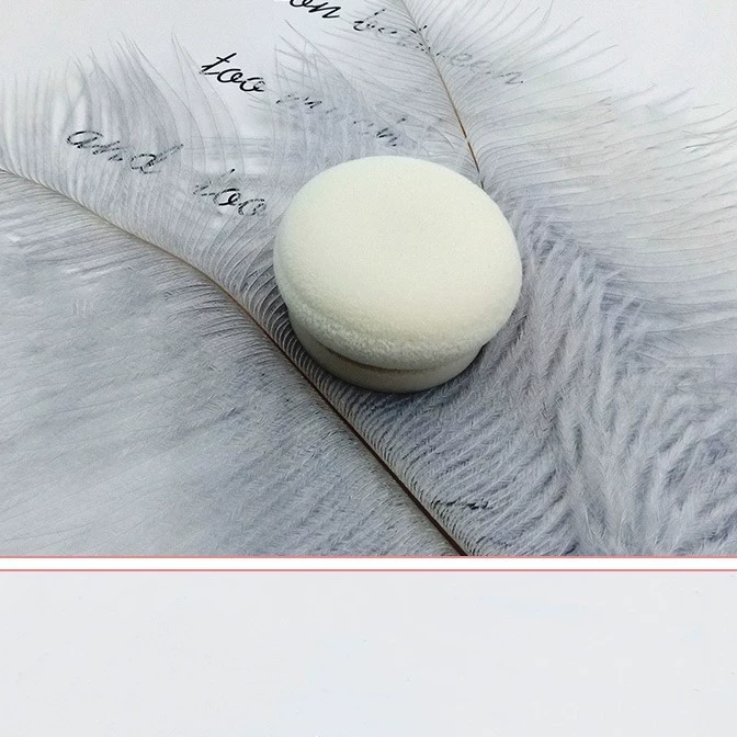 Makeup Puff Replacement Sponge, Double-Sided Thick Velvet Pad, Oval 3 Sizes, Strap (Black/White)