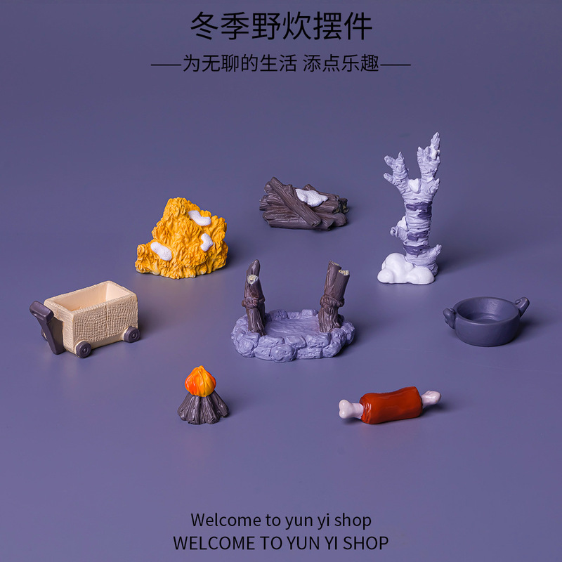 Micro-Landscape Creative Winter Picnic Camping DIY Home Decoration Cute Miniature Scene Tabletop Ornaments Micro-Landscape Creative Winter Picnic Camping DIY Home Decoration Cute Miniature Scene Tabletop Ornaments