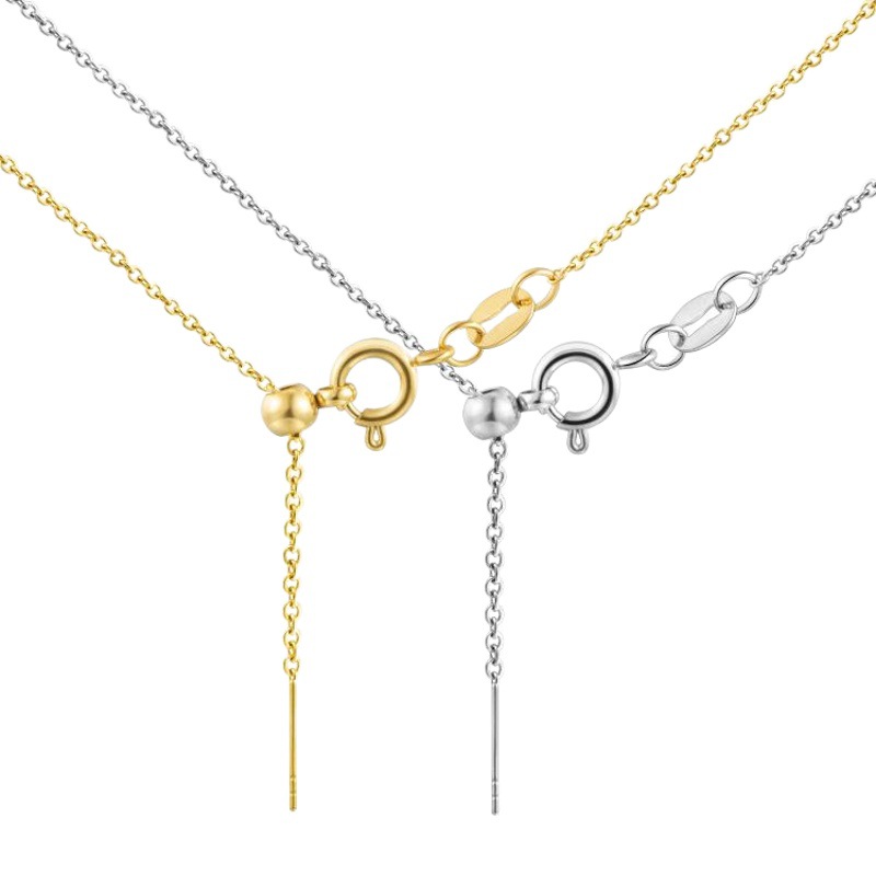 Necklace for Women, Accessible Luxury Niche Autumn and Winter Adjustable Clavicle Chain, High-End DIY Chain, Beaded Stainless Steel Universal Chain