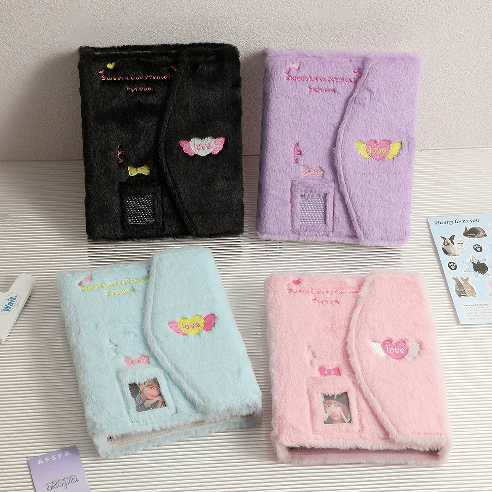 Плюшевый фотоальбом Polaroid A5 с embroidery, мягкое чехол-хранение, органайзер для карт/книг
