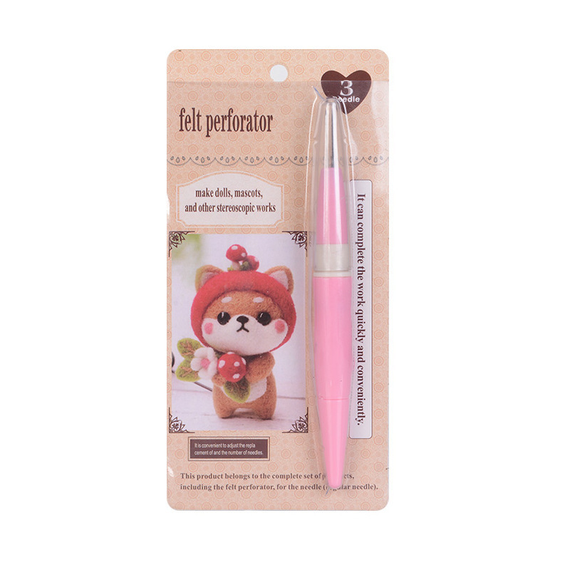 Bolígrafo de tres puntos de fieltro de lana (tres puntos de oveja)