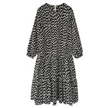 白枕鹤雪纺波点连衣裙女春装新款宽松显瘦法式复古娃娃裙打底