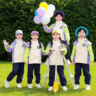 小学生校服冲锋衣套装秋冬可拆卸儿童班服幼儿园园服学院风七件套