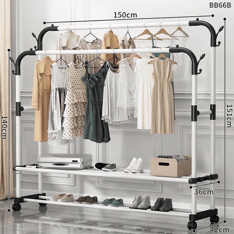 럭셔리 모델-150 더블 레이어 더블 폴 화이트 + 휠