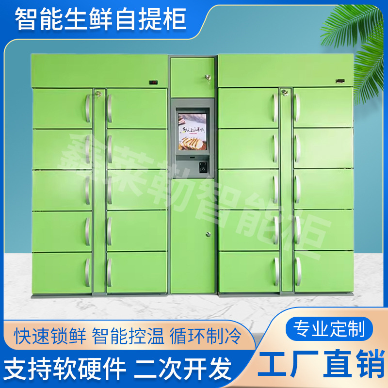 Factory Intelligent Fresh Cabinet Refrigerated Self-lifting Cabinet Community Vegetable and Fruit Preservation Freezing Temporary Storage Cabinet Unshared Cabinet