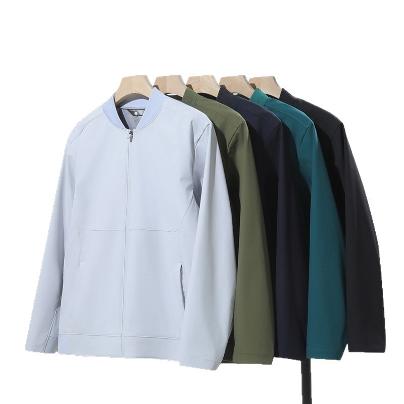秋冬单层软壳夹克外套工作服印图团体服立领开衫薄款冲锋衣防水风|undefined