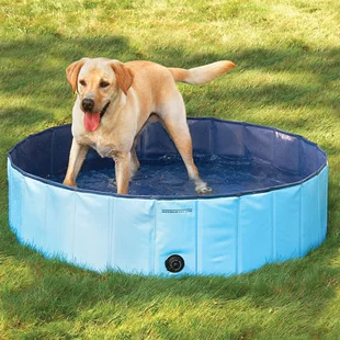 Foldable Pet Pool, Portable PVC or Composite Lining, Anti-Slip Bottom, Multiple Sizes