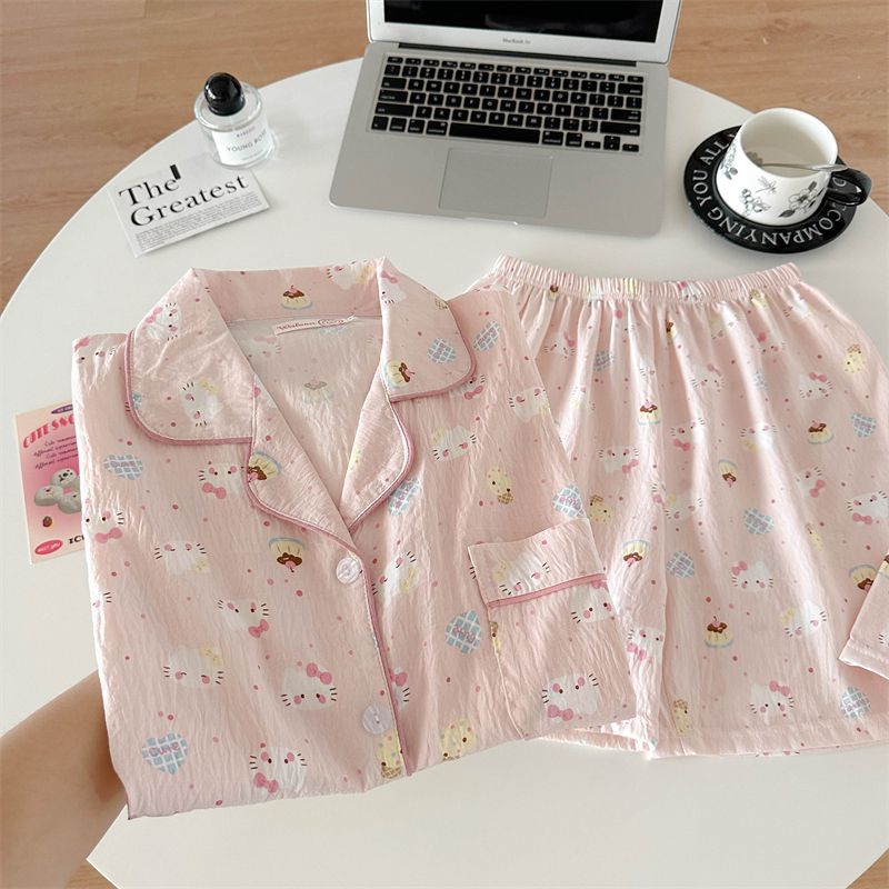 5515 러브 KT 고양이--Yunduo 면 반팔 반바지