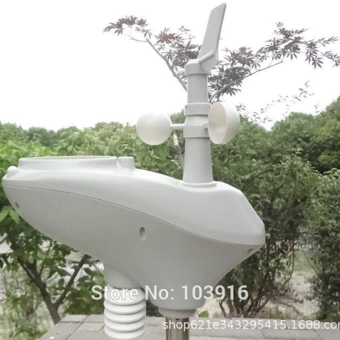 Интерфейс метеорологической станции RS485 проводной связи скорость ветра, направление ветра, дождь, свет, температура и влажность WH24C-1