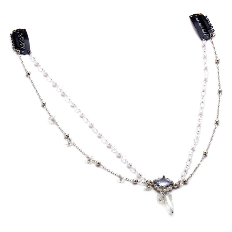 Экзотические головные уборы Hanfu антикварные аксессуары для волос женские элегантные головные уборы с кристаллами кулон для бровей Свадебная цепочка на голову реквизит для фотографий