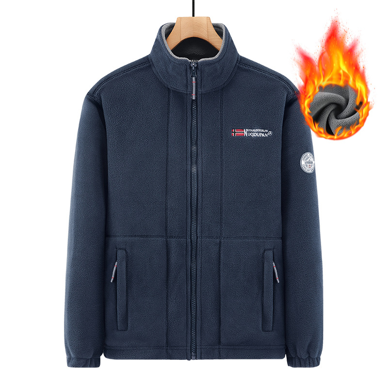 Exportación Noruega de una sola chaqueta de terciopelo gruesa de doble cara chaqueta de terciopelo para hombre de invierno cálido ocio chaqueta de tamaño grande para hombre