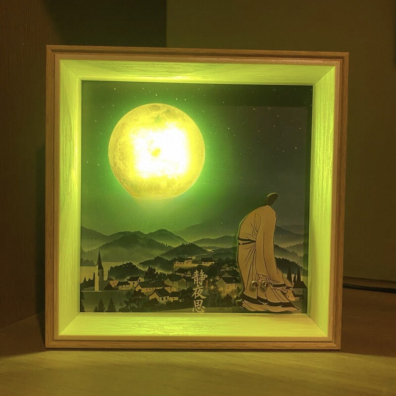 Li Bai's Silent Night Thoughts Night Light - Creative AI Voice Intelligent Conversation, Upgraded with 11 Commands and 13 Light Modes, Photo Frame Li Bai's Silent Night Thoughts Night Light - Creative AI Voice Intelligent Conversation, Upgraded with 11 Commands and 13 Light Modes, Photo Frame
