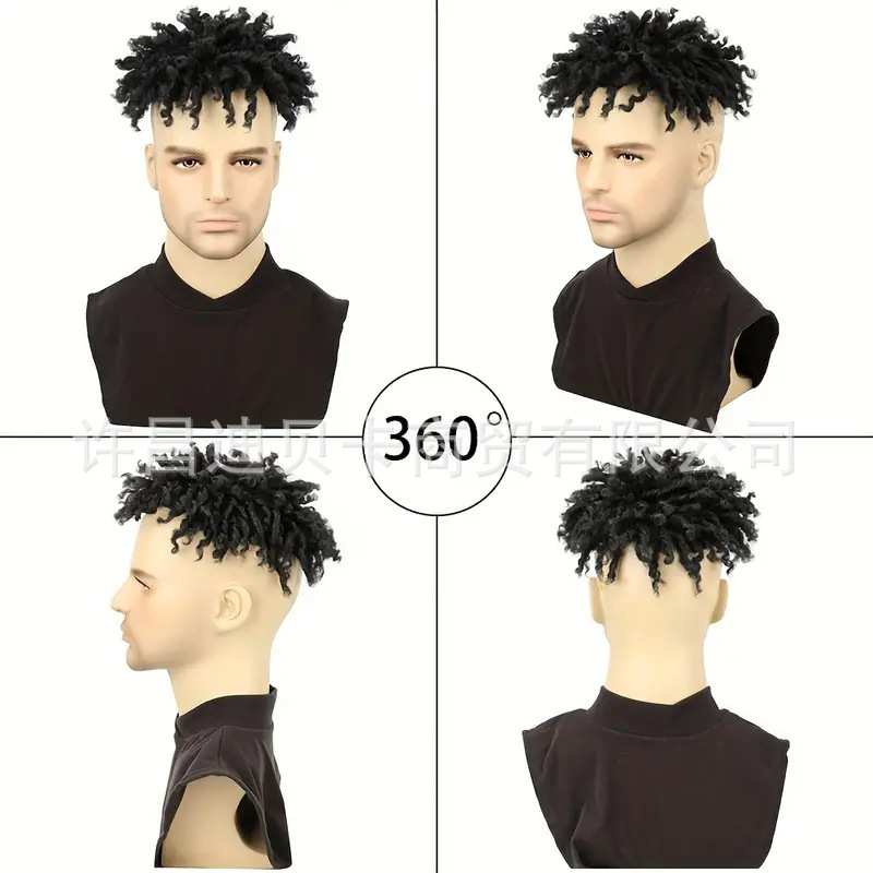 黒人 3inch 三つ編みヘアブロックヒップホップショートヘアウィッグアフリカ貿易チューブカーリードレッドヘアウィッグ|undefined