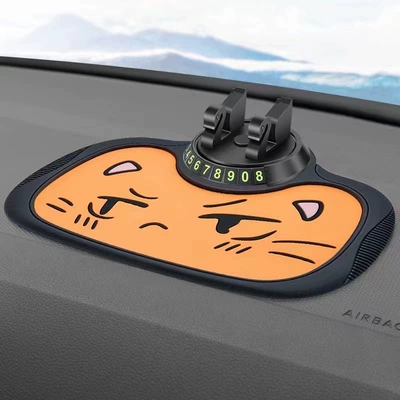 Holder Temporary Parking Number – Anti-slip mat - orange-speechless-stop-sign-bracket-anti-slip-mat