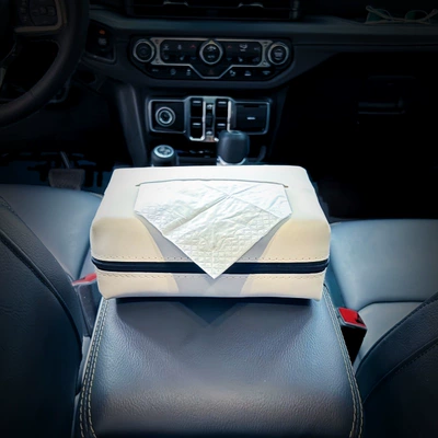 Car tissue box/set Car-Mounted Leather Tissue Box