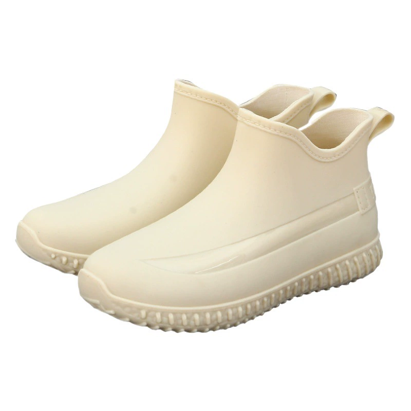 Резиновые сапоги, Женская Водная обувь, нескользящая резиновая обувь на плоской подошве с короткой трубкой, корейская модная обувь, непромокаемые ботинки Martin Snow, кухонная обувь