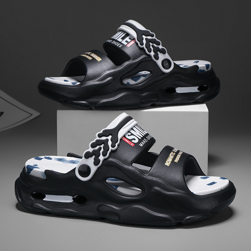 2025 verano en vivo pisar mierda sensación de sandalones para hombres y mujeres parejas de ocio de playa deportes de marea nacional EVA zapatillas para hombres