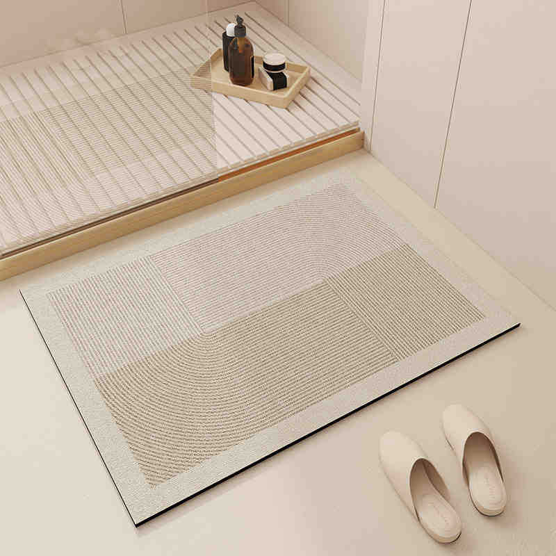 La alfombra de barro de diatomeas Wabifeng absorbe agua, es resistente a la suciedad y es fácil de cuidar.