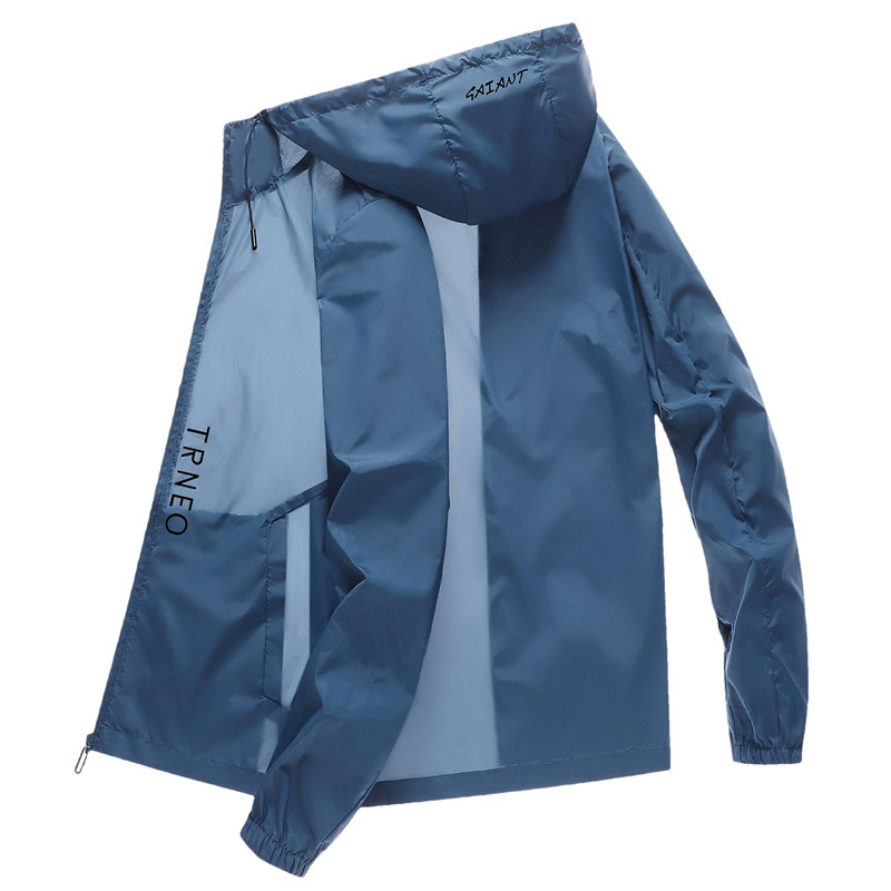 Chaqueta de protección solar de moda nueva chaqueta delgada de hombre de verano al aire libre ventilada ropa de piel anti-UV