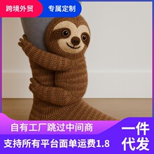 跨境新品Animal Socks动物袜圣诞针织地板袜保暖袜可爱秋冬地板袜