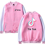 Tik Tok Shake печать бейсбол Рубашка для взрослых бейсбольная форма случайный пальто розовый