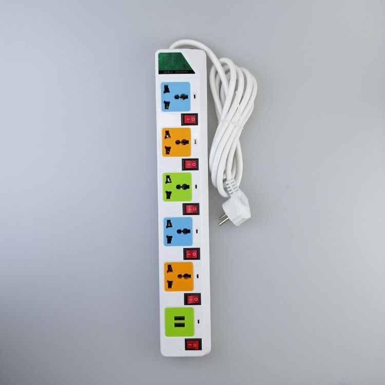 WH713系列外销英式欧式多功能孔排插接线拖线板家用接线插座插排