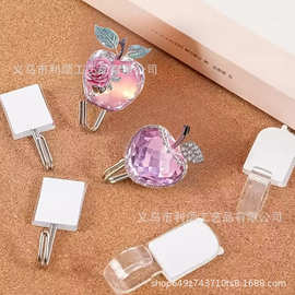 跨境亚克力2D平面迷人卡通猫咪自粘衣架装饰挂钩壁挂带双面粘