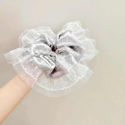 Ballet Bow silver Pu | Saç üçün rezinlər