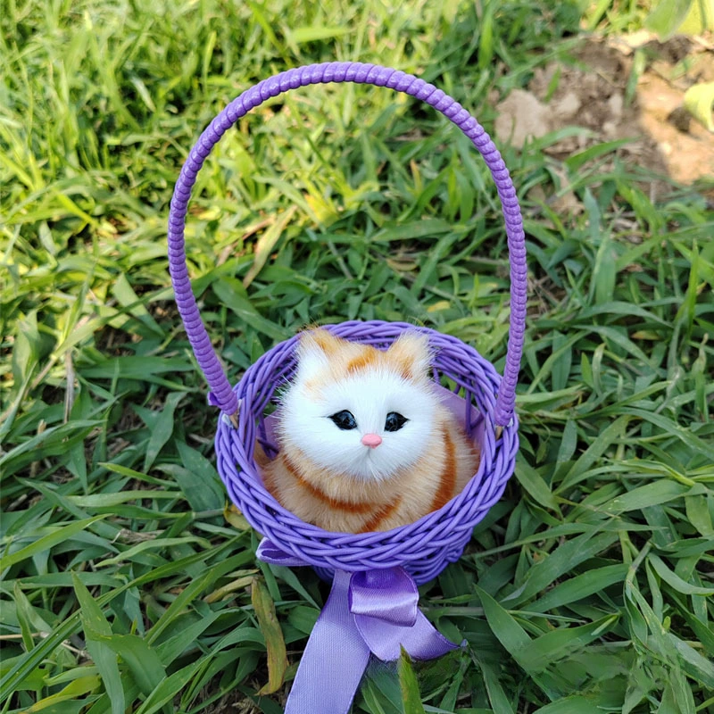 Реалистичная игрушка, корзина, модель животного