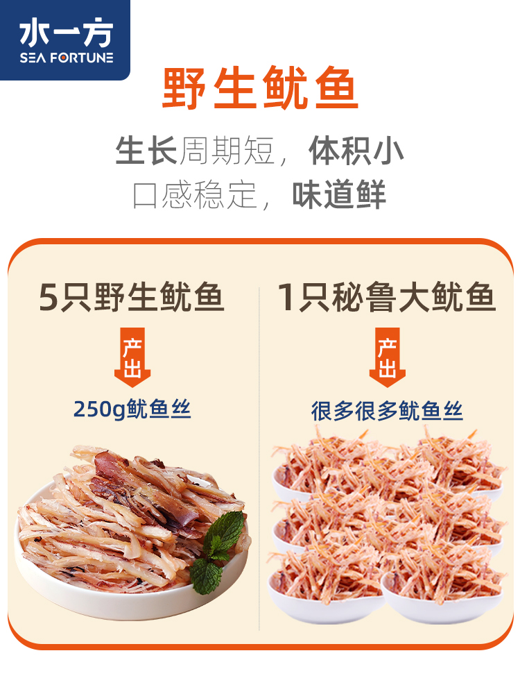 水一方现烤鱿鱼丝大连产手撕碳烤即食香辣鱿鱼小吃休闲海味零食