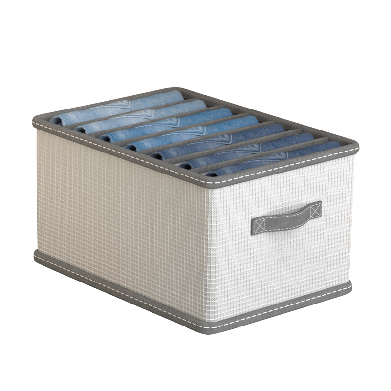 Gran capacidad ropa caja de almacenamiento hogar plegable pantalones almacenamiento artefacto armario ropa compartimiento caja de almacenamiento al por mayor