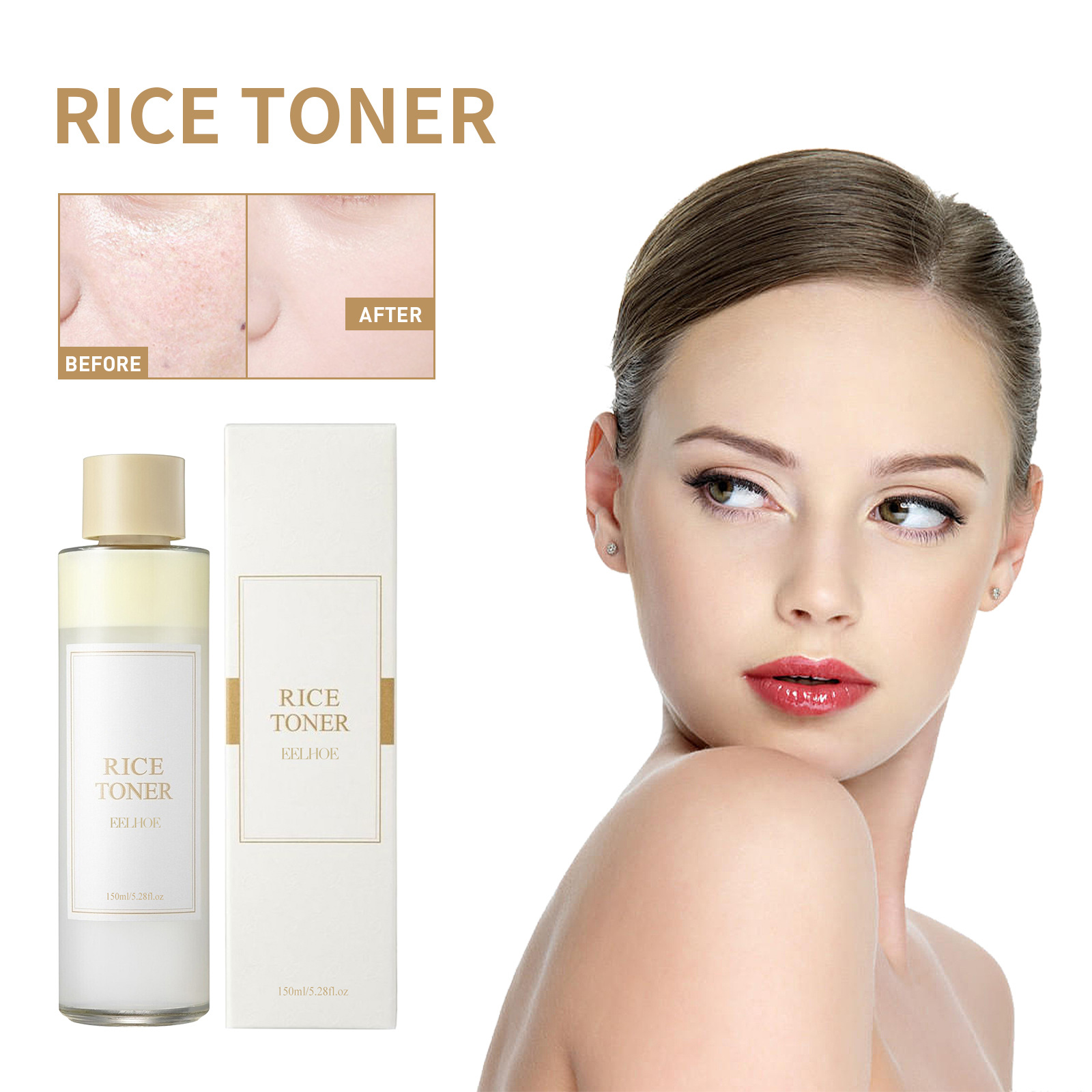 EELHOE Rice Toner Deep Water Repair Skin Barrier Tightening and Softening Facial Skin Toner