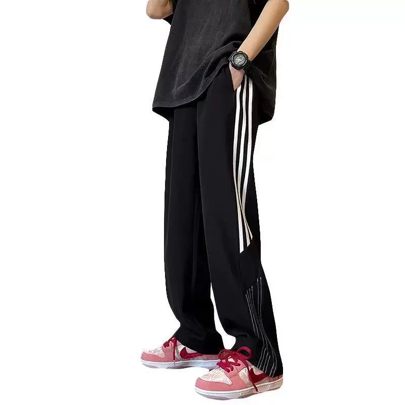 Trend trousers, 2023, American style, slim fit, drawstring