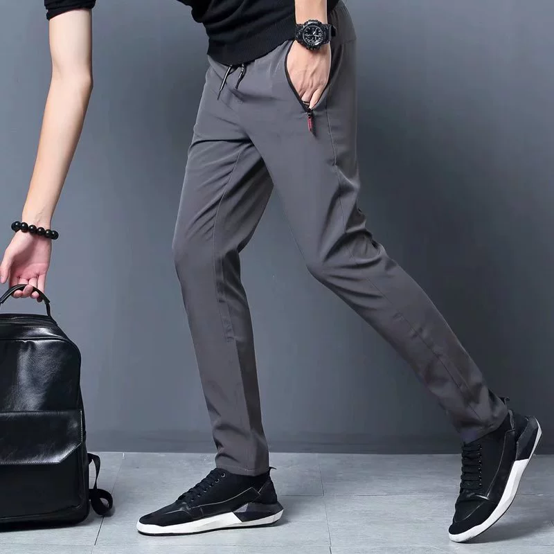 Tide, summer trend breathable silk trousers, oversize