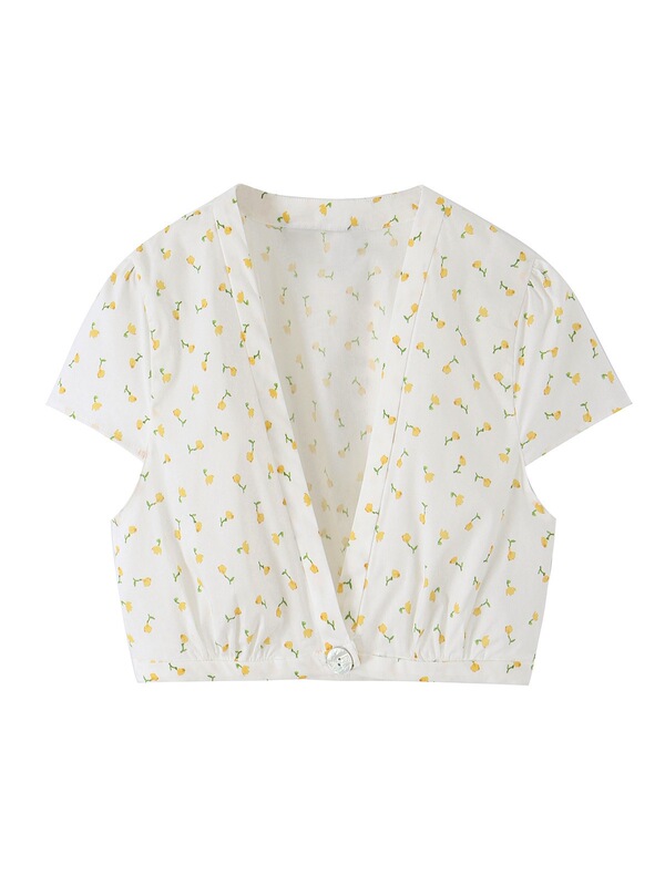 New Cross-Border Poplin Floral European and American Style Short Summer Wholesale Tops Shirts Printed Women's Clothing Color-Blocking New Cross-Border Poplin Floral European and American Style Short Summer Wholesale Tops Shirts Printed Women's Clothing Color-Blocking