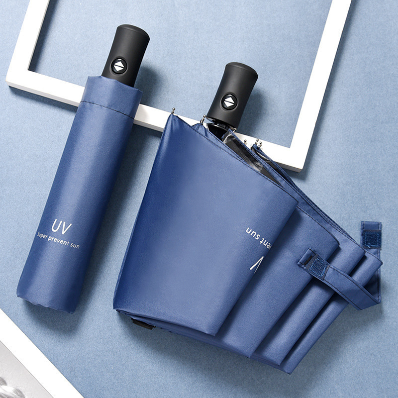 Portable Compact Fully Automatic Folding Uv Umbrella with Thickened Black Coating for Sun Protection, Sunshade, and Rain Umbrella Portable Compact Fully Automatic Folding Uv Umbrella with Thickened Black Coating for Sun Protection, Sunshade, and Rain Umbrella