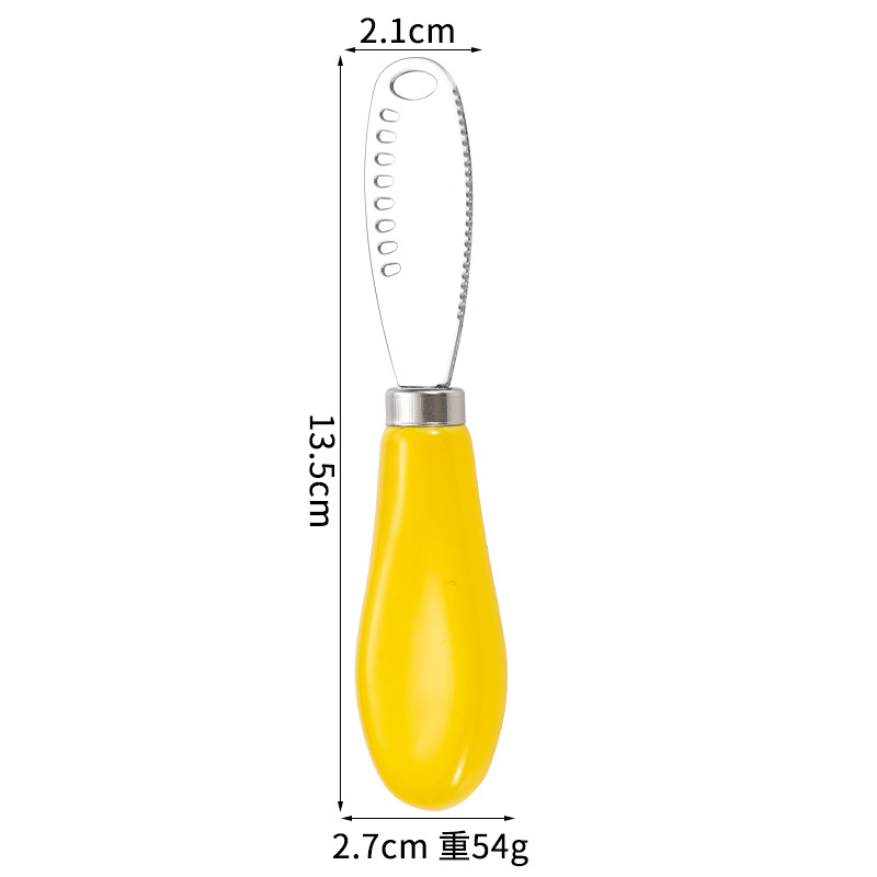Cuchillo de mantequilla con mango de cerámica 430 Cuchillo de mantequilla de acero inoxidable con agujeros Cuchillo de queso doméstico Cuchillo de mermelada Cuchillo de queso crema