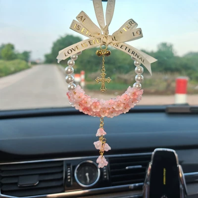 Car hanging, Rearview Mirror, Women's Style Cross