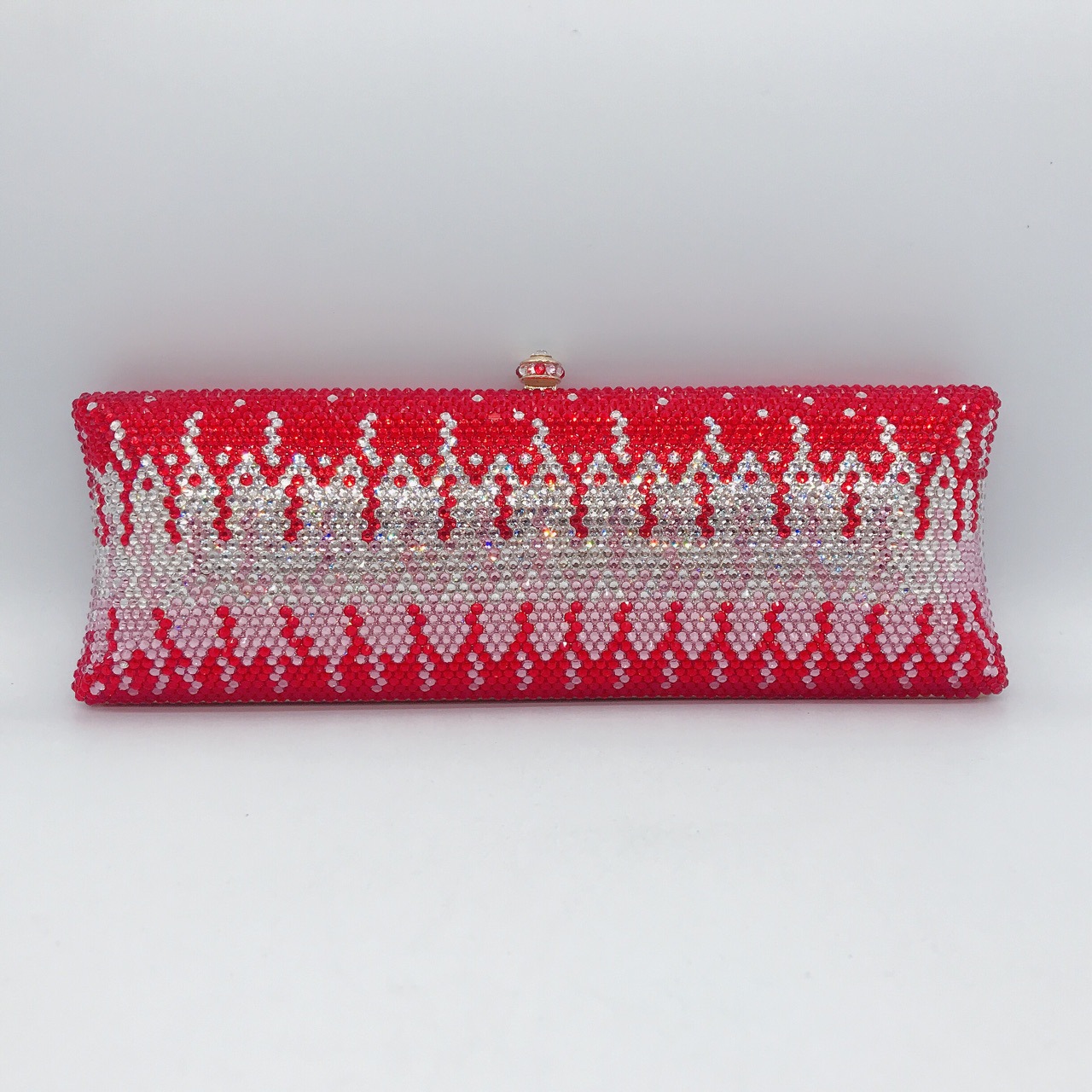 Túi clutch nữ đính đá rhinestone cầm tay hộp cứng dự tiệc — 10 # xanh ngọc chi tiết 35